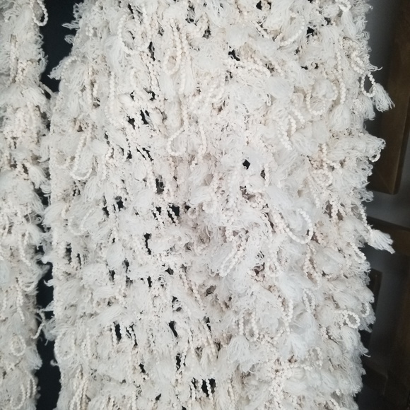 Molly Green Cream White Fuzzy Knit Shaggy Sweater - Picture 5 of 8